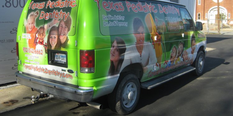 Van wrap for Texas Pediatric Dentistry in Dallas, TX