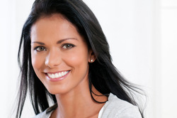 Brunette woman smiling